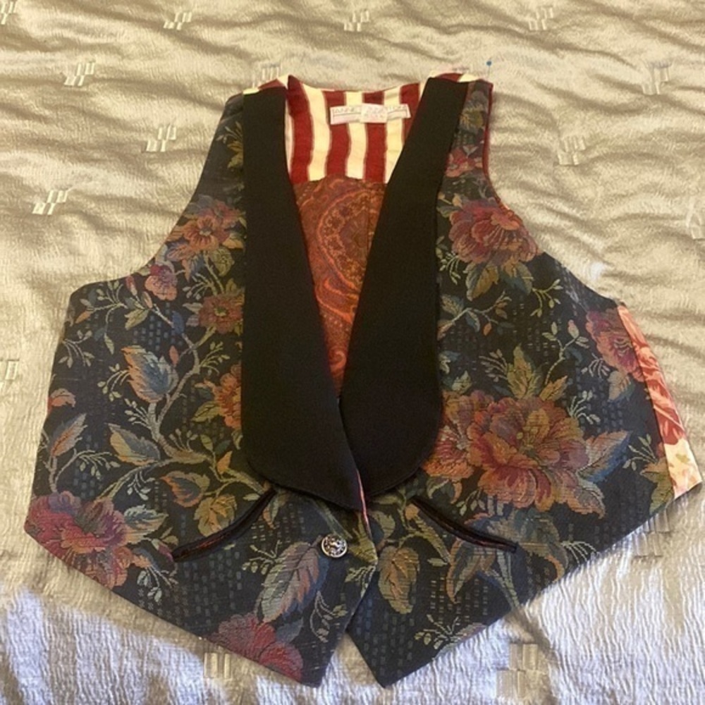 Vintage Anne Pinkerton 90s Americana vest Small